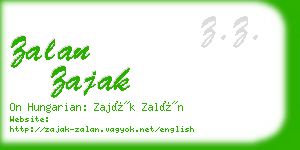 zalan zajak business card